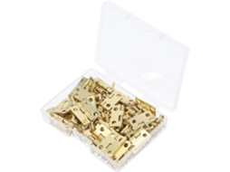 Mini Dobradiças 18x16mm 50 Peças Ferro Dourado Estilo Retrô