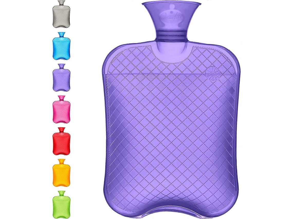 Botella de Água Quente 1.8l Premium Clássica, Alívio da Dor, Roxa