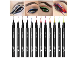 12 Lápices De Eyeliner Líquido Mate De Cores Vibrantes, Impermeáveis E De Alta Pigmentação Para Maquilhagem Criativa