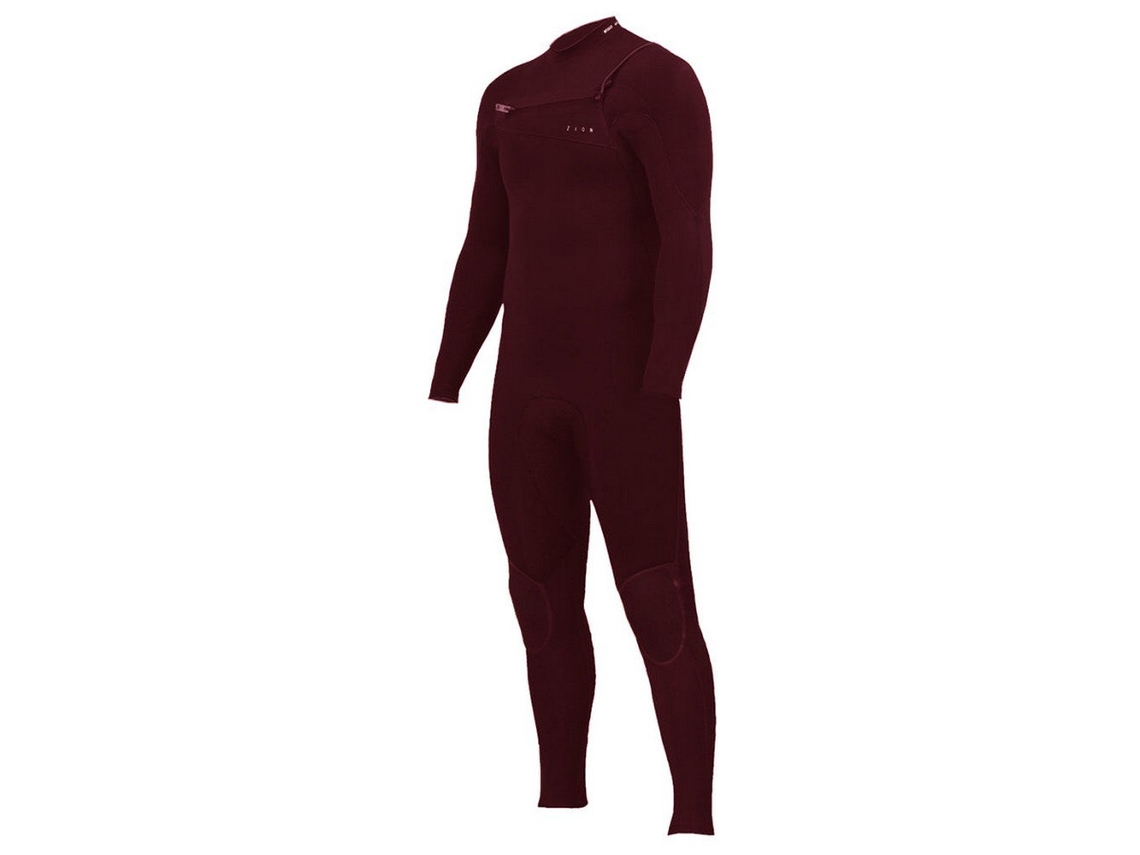 Fato Neoprene Manga Comprida Zip Tórax Wesley Steamer 3/2 Mm Vermelho Mtzion