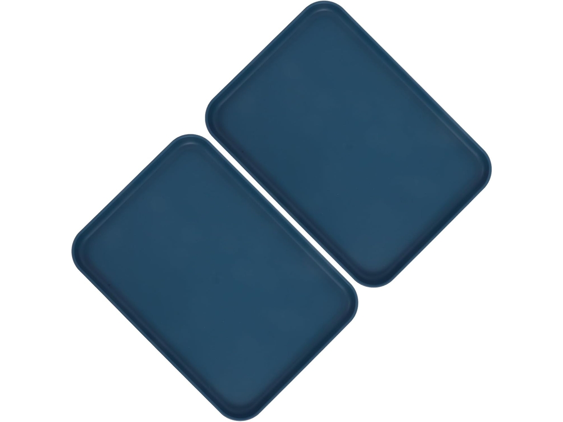 Conjunto De 2 Bandejas De Plástico E Bandejas Para Servir Café.