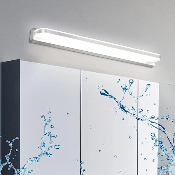 Qd LED Espelho Luz 9W 42 Branco Frio, Espelho de Banheiro, Luz de Parede IP44 À Prova D'água 6000K 600LM, LED Acrílico Moderno (BRILVIBERA)