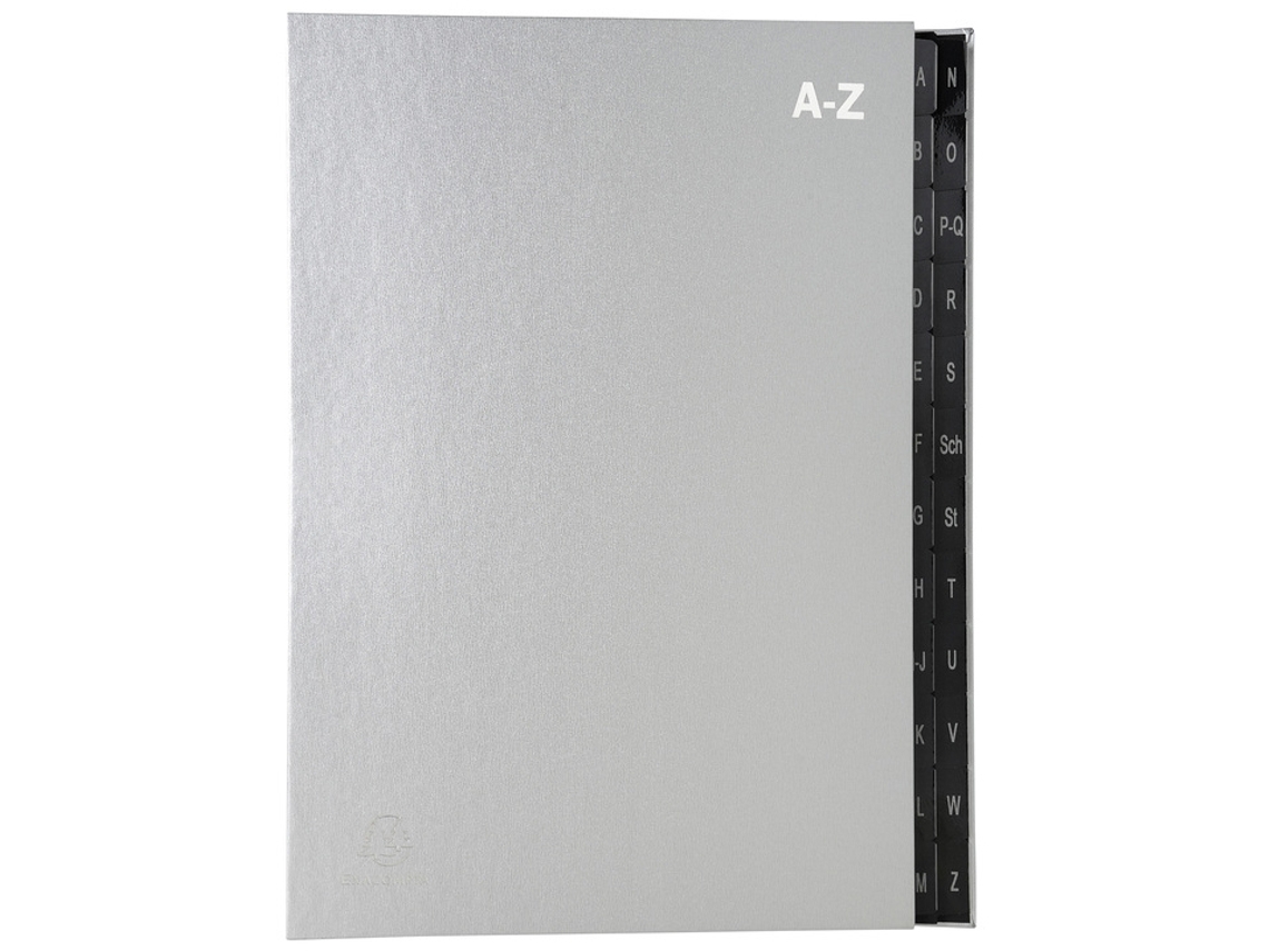 Pasta de Mesa EXACOMPTA Din A4 A-Z 24 Compartimentos Prata
