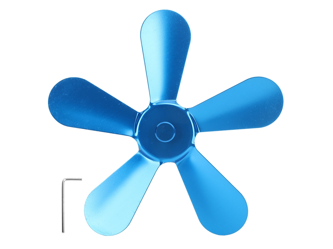 Lâmina de Ventilador Fogão 5 Lâminas Alumínio Azul
