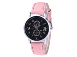 Reloj Hombre Coreano De Moda Con Correa De Cuero De Cuarzo (rojo)