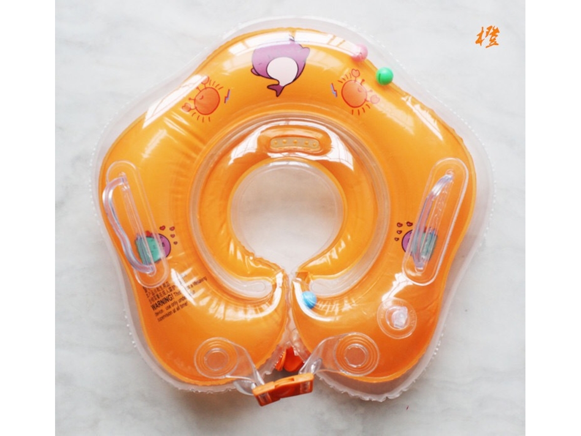 Boia De Natação Para Recém-nascidos, Anel De Cristal Inflável, Anel De Pescoço, Cor Laranja -aquaforge