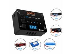 Carregador Mini Rc Lipo Htrc S680 80w 6a Ca Para Cc Para Bateria Lipolifelihvlilon1 15s Nimh Com Adaptador 15v6a