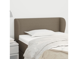 Vidaxl Cabeceira Cama Abas Tecido 93x23x78/88 Cm Cinzento-acastanhado