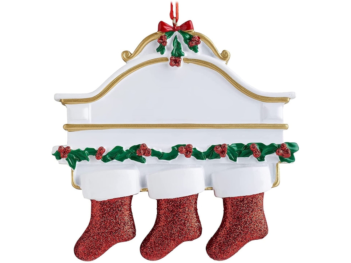 Enfeite de Natal em Resina com Etiqueta Penduradora LAXISCREED