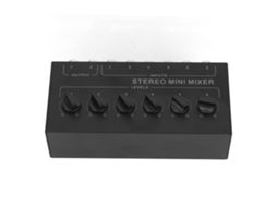 Mixer Estéreo Mini 6 Canais Controle De Volume Independente Portátil Passivo Para Pc Cd Laptop