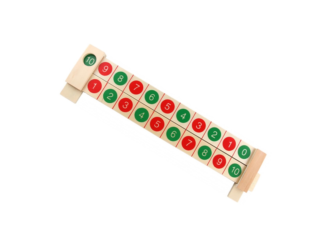 Régua Matemática De Madeira Para Aprender Adição E Subtração, Brinquedo Educativo Montessori Meninos E