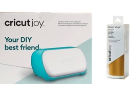 Plotter de Corte + Vinil Adesivo CRICUT Joy Vinilico Removível Dourado