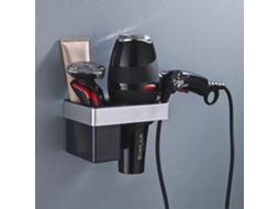 Suporte de Parede Autoadesivo para Secador Cabelo, Alumínio Cabelo com Armazenamento e M Abs Organizador Cabos, GOKOCO
