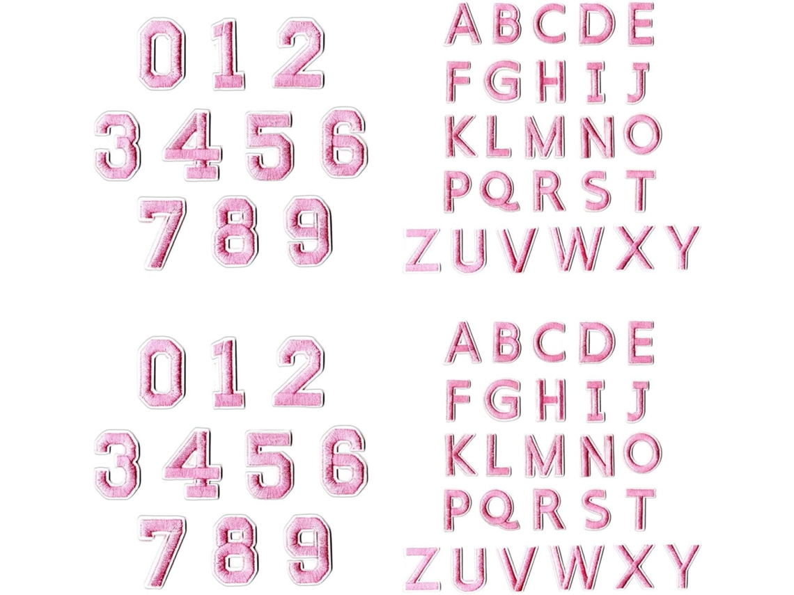 Apliques Bordados Letras Números SFUSHOS
