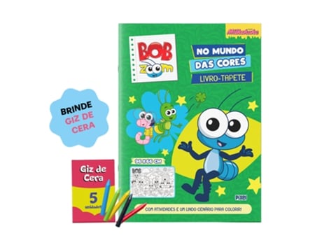 Livro -tapete Bob Zoom No Mundo Das Cores Com Atividades E Um Lindo Cenário Para Colorir! De Bob Zoom (português Do Brasil)