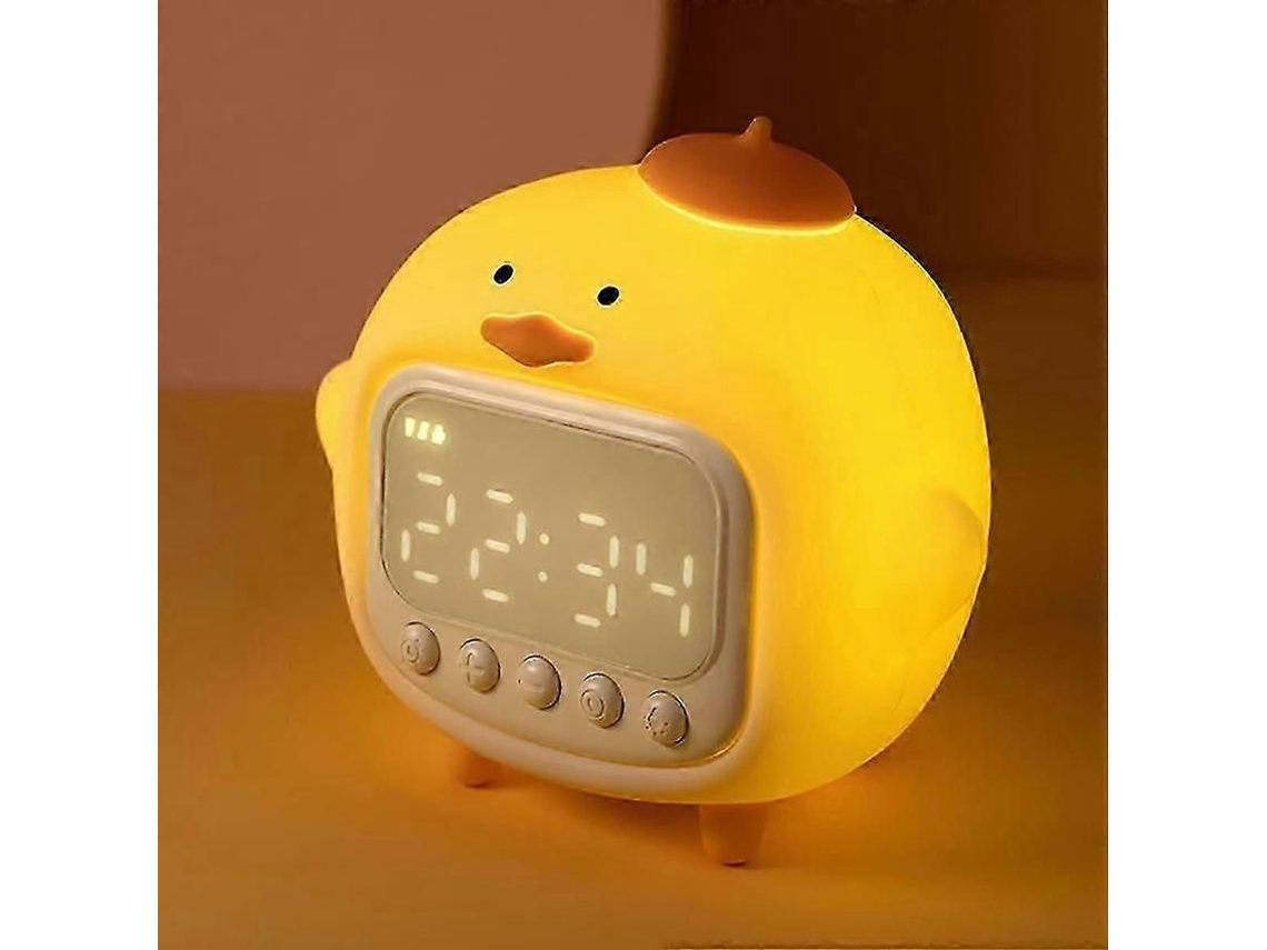 Despertador em Forma de Pato com Luz Noturna para Crianças, Ideal para Despertar, Decorar o Quarto e Auxiliar no Sono. TAISHENGDA