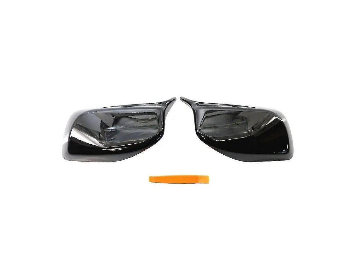 Black Carbon Fiber Side Mirror Covers For Bmw 5 Series (e60 E64 2004-2008).