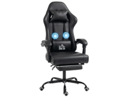 Cadeira Gamer BTFORUS, com suporte lombar, massageador, altura ajustável, preta