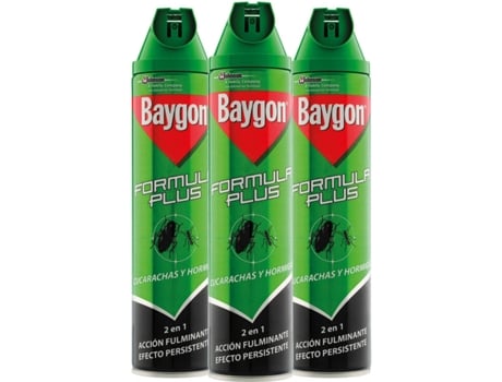 Pack Insecticida em Spray BAYGON Baratas e Formigas (3 Unidades)