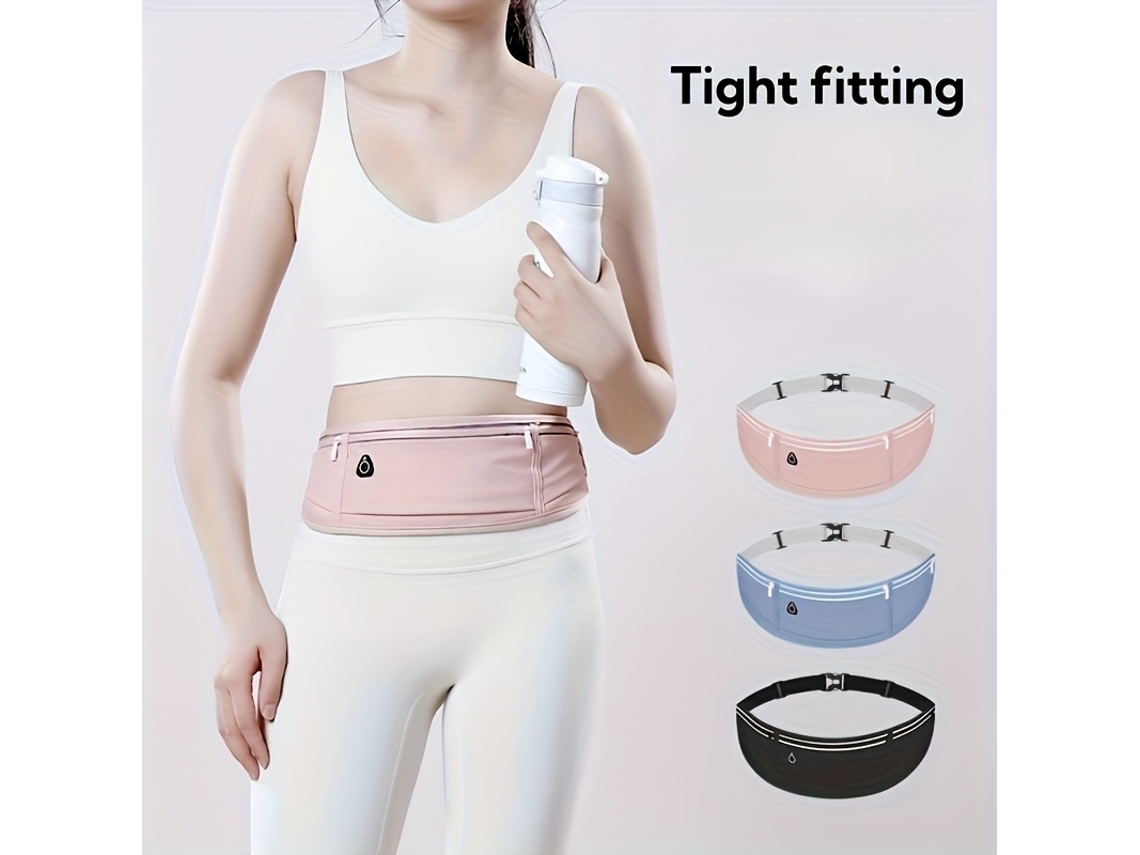 Bolsa de Cintura Profissional para Corrida Esportiva Guardar Celular Fitness Led Usb Portátil Casa Escritório Compacto Resistente STELASPLEN
