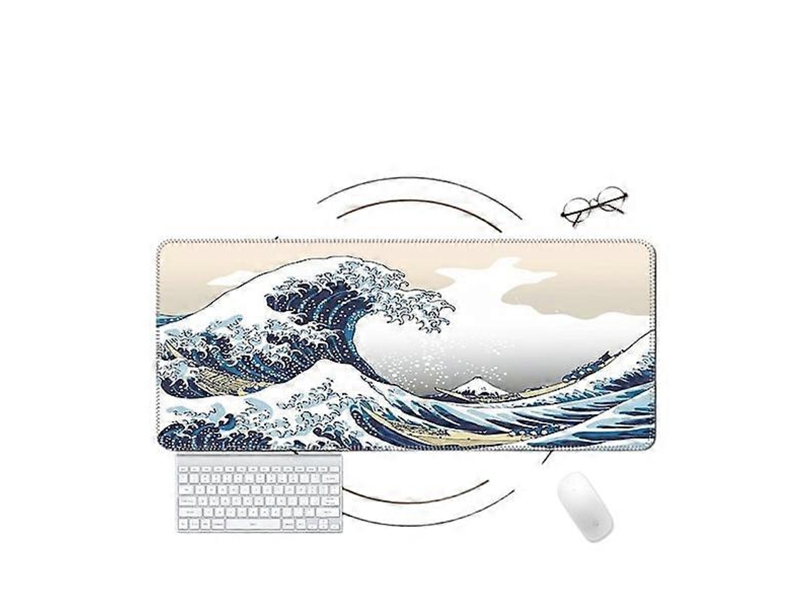 Mousepad Para Teclado E Computador 80x40cm Speed ​​surface Gamer Gamer Olysi Shop (80x40cm, Onda Japonesa Kanagawa)
