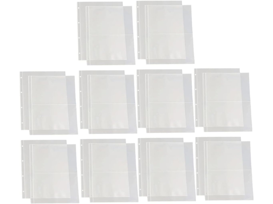 Luxshiny 20 Peças Pochettes De Rechange Para Álbuns Photo Classeurs Et Porte - Photos Pages De Remplacement