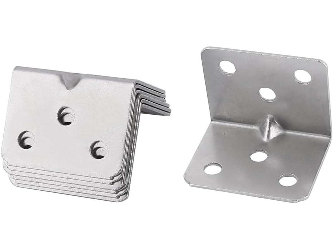 Gancho angular de aço inox 90°, 28x28x36mm, pacote 7 CHABERLU