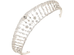 Nuobesty Elegante Tiara De Noiva Com Strass Prateado Para Madrinhas