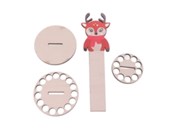 Laxiscreed Porta-moedas De Natal Em Madeira Com Dupla Camada E Ornamentos De Mesa Decorativos