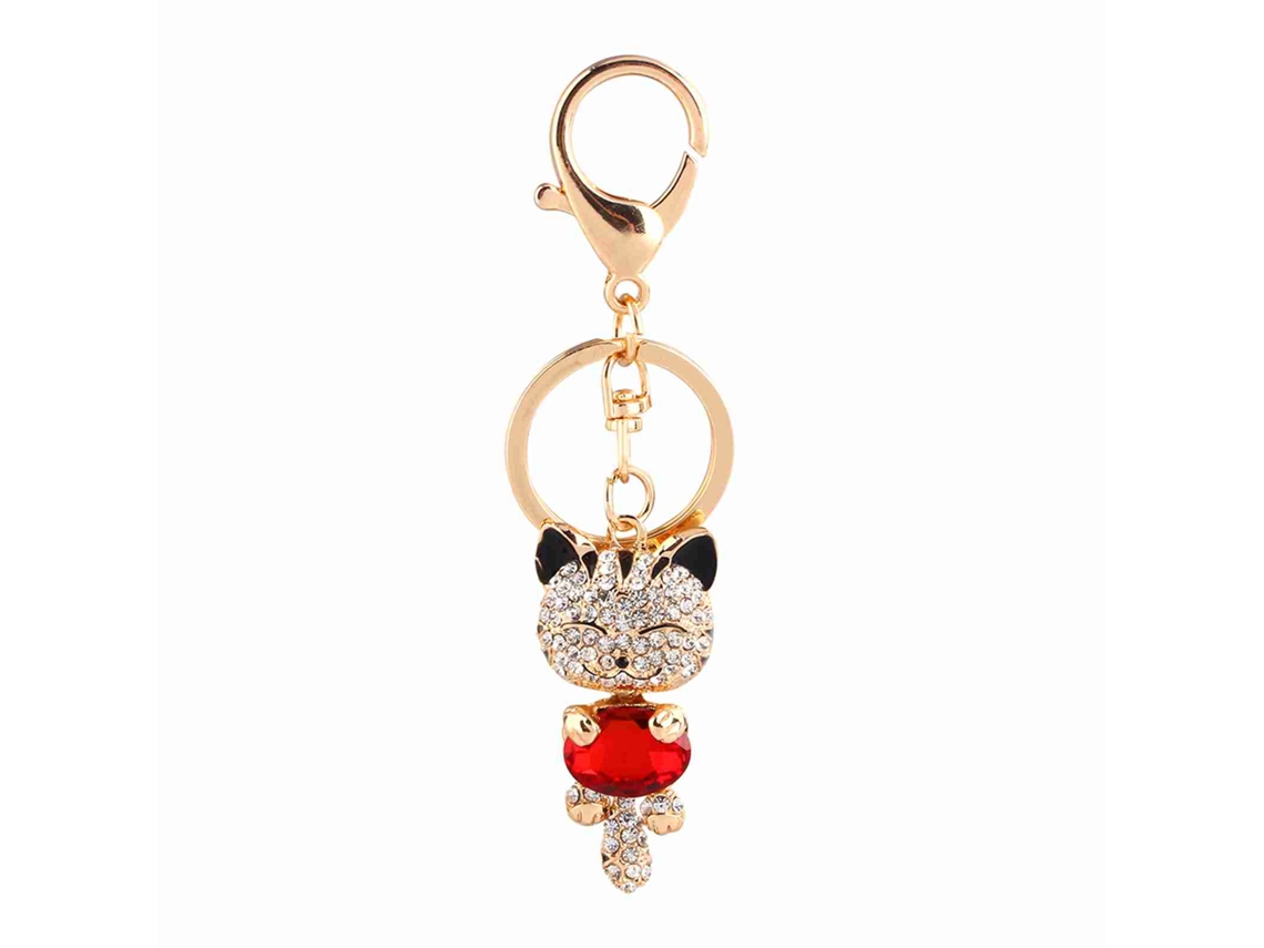 Portachaves Strass Cristal 3d Charm Pingente Bolsa Chave Presente Feminino Minimalista