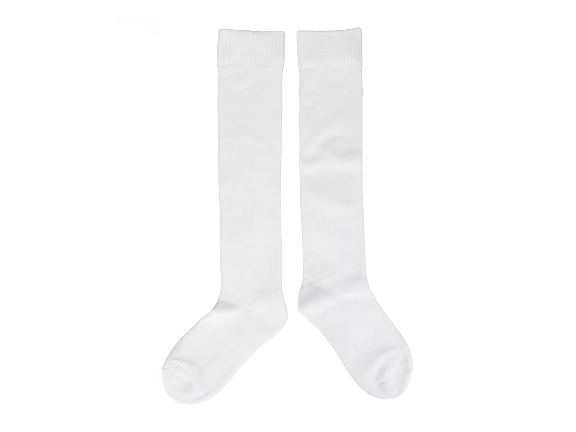 Meias de esgrima de algodão brancas, absorventes de suor, respiráveis e confortáveis (tamanho M).
