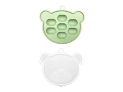 Brinquedo De Silicone Para Bebês Que Está Começando A Comer Alimentosverde Escuro - Molde Para Comida De Bebê Em Formato De Urso