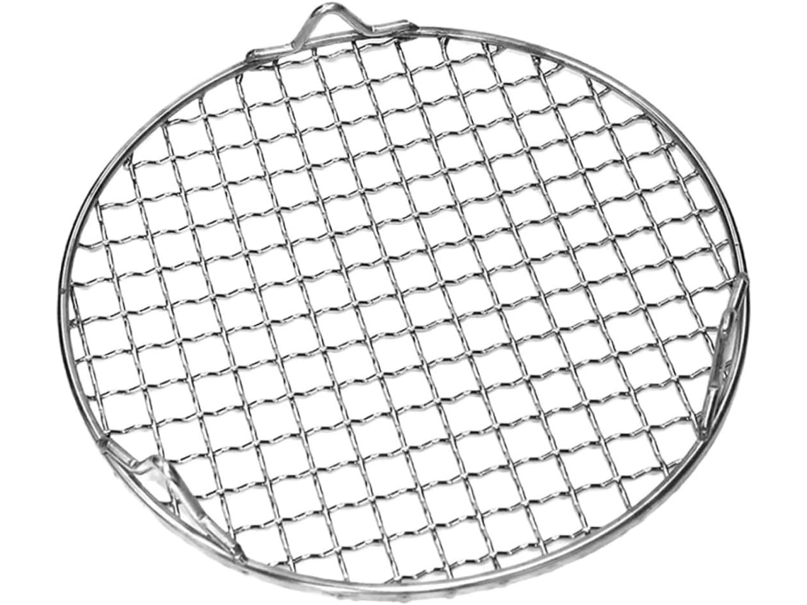 Grelha Redonda De Aço Inoxidável Para Churrasco Com Pés De Apoio, Ideal Para Camping Grelha Redonda De Aço Inoxidável Para Churrasco Co Gokoco
