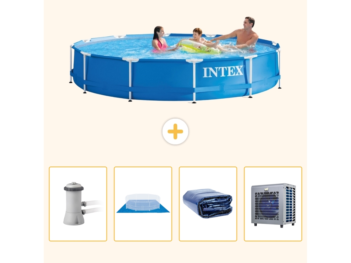 Intex Piscina Com Estrutura Redonda - 366x76 Cm - 5-peças S278