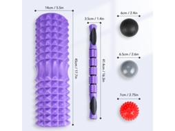 Kit de rolos de massagem portátil 6 em 1 Tomshoo 2026rebe para fitness