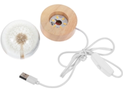 Luminária Noturna Nuobesty Em Formato De Bola Cristal 6 Cm Com