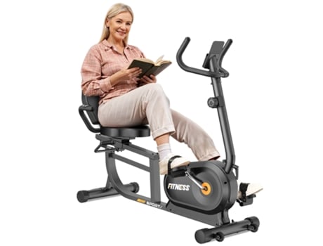 Bicicleta Ergométrica Horizontal Racingreat (vol.inércia 3 Kg Até 180 Kg Assento Ajustável Modelo X1 Preto)