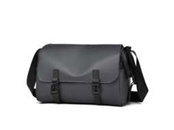 Bolsa Transversal Masculina Grande, Cinza, Repelente À Água, Simples, Elegante E Moderna, Com Grande Capacidade.