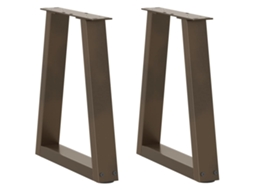 Coffee Table Leg, Coffee Table Legs Vidaxl Marrom Aço (38 X (42-43.3) Cm)