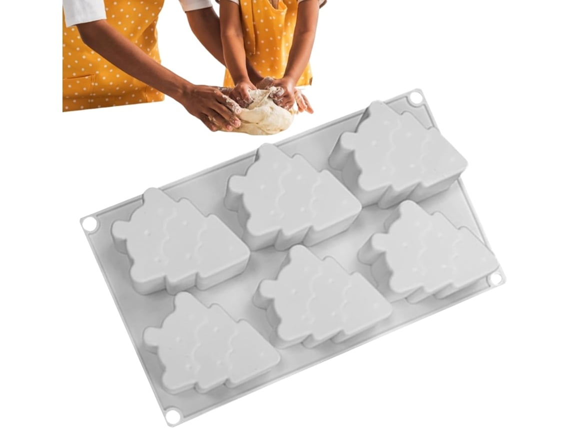 Forma De Silicone Em Formato De Árvore De Natal – 6 Cavidades