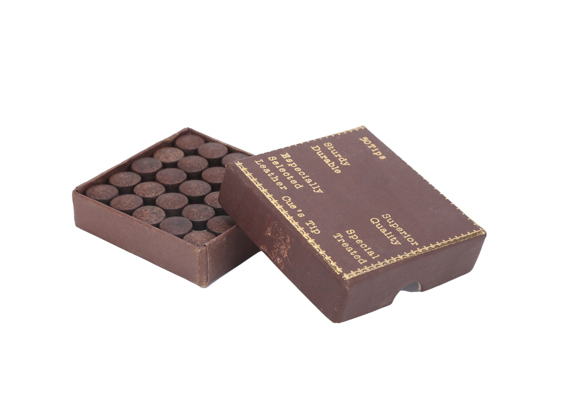 Business 50pcs/caixa Pontes de Taco de Couro Vermelho 11mm para Sinuca e Bilhar Pool