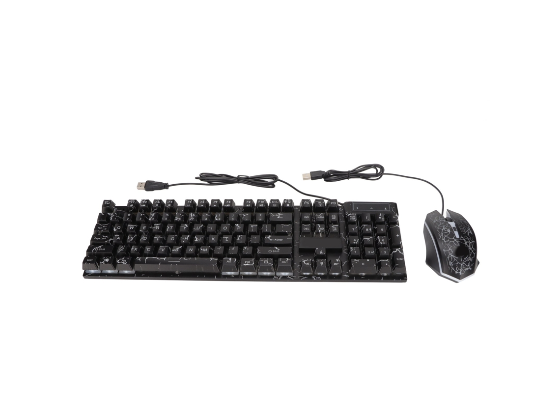 Combo Teclado e Rato Usb LAXISCREED Retroiluminação Colorida