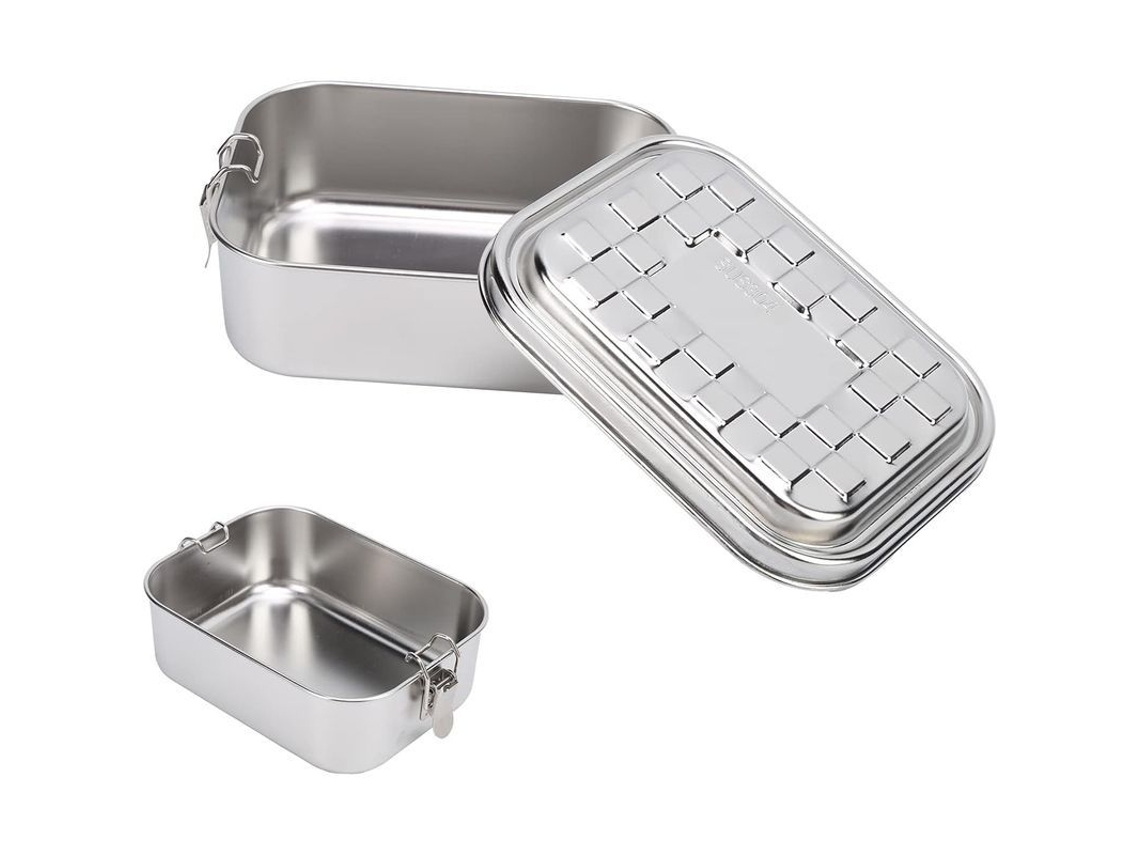 Rebe - Marmita Bento em Aço Inoxidável 304, Recipiente para Almoço com Tampa Hermética para Escritório e Piquenique