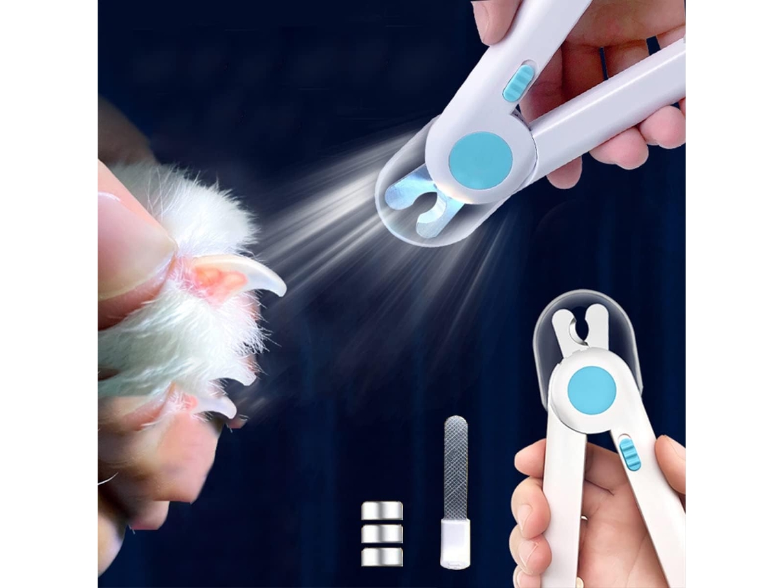 Cortador de unhas profissional com LED para animais de estimação
