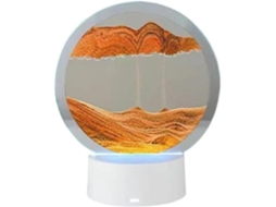 Luminária de mesa em formato de ampulheta com luz suave, ideal para sala de estar, escrivaninha, mesa de cabeceira ou decoração de mesa de trabalho.