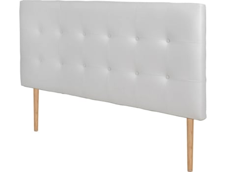 Cabeceira de Cama DHOME Acolchoado (Branco - Tecido e Polipele - 150 x 8 x 115 cm)