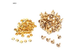 Botões 8mm com Rebites Cristal Amarelo