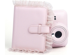 Mini Álbum de Fotos em Filme, Álbum Universal com 64 Bolsos e Detalhes em Renda para Fotos Instantâneas Mini 12, 11, 9 e 8 Polegadas BRILVIBERA