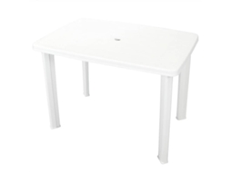Vidaxl Mesa De Jardim 101x68x72 Cm Plástico Branco