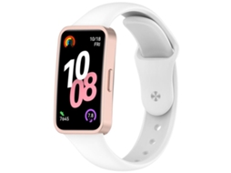 Bracelete Para Huawei Band 10 / 9 / 8 - Silicone - Fivela Reversa Branca
